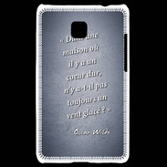 Coque LG Optimus L3 II Maison coeur Bleu Citation Oscar Wilde