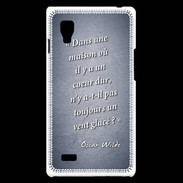 Coque LG Optimus L9 Maison coeur Bleu Citation Oscar Wilde