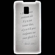 Coque LG P990 Maison coeur Gris Citation Oscar Wilde