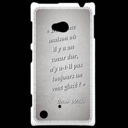 Coque Nokia Lumia 720 Maison coeur Gris Citation Oscar Wilde