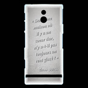 Coque Sony Xperia P Maison coeur Gris Citation Oscar Wilde