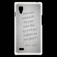 Coque LG Optimus L9 Maison coeur Gris Citation Oscar Wilde