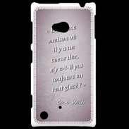 Coque Nokia Lumia 720 Maison coeur Rose Citation Oscar Wilde