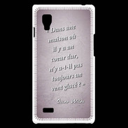 Coque LG Optimus L9 Maison coeur Rose Citation Oscar Wilde
