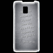 Coque LG P990 Maison coeur Noir Citation Oscar Wilde