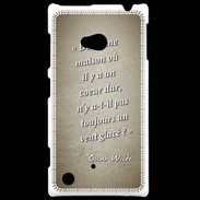 Coque Nokia Lumia 720 Maison coeur Sepia Citation Oscar Wilde