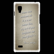 Coque LG Optimus L9 Maison coeur Sepia Citation Oscar Wilde
