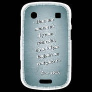 Coque Blackberry Bold 9900 Maison coeur Turquoise Citation Oscar Wilde