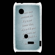 Coque Sony Xperia Typo Maison coeur Turquoise Citation Oscar Wilde