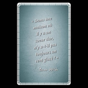Etui carte bancaire Maison coeur Turquoise Citation Oscar Wilde
