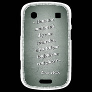 Coque Blackberry Bold 9900 Maison coeur Vert Citation Oscar Wilde