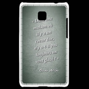 Coque LG Optimus L3 II Maison coeur Vert Citation Oscar Wilde