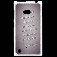 Coque Nokia Lumia 720 Maison coeur Violet Citation Oscar Wilde