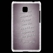 Coque LG Optimus L3 II Maison coeur Violet Citation Oscar Wilde