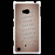 Coque Nokia Lumia 720 Maison coeur Rouge Citation Oscar Wilde