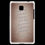Coque LG Optimus L3 II Maison coeur Rouge Citation Oscar Wilde