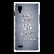 Coque LG Optimus L9 Résister Bleu Citation Oscar Wilde