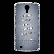 Coque Samsung Galaxy Mega Résister Bleu Citation Oscar Wilde