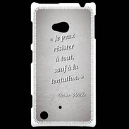 Coque Nokia Lumia 720 Résister Gris Citation Oscar Wilde