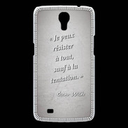 Coque Samsung Galaxy Mega Résister Gris Citation Oscar Wilde
