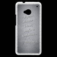 Coque HTC One Résister Noir Citation Oscar Wilde