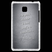 Coque LG Optimus L3 II Résister Noir Citation Oscar Wilde