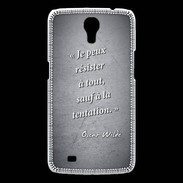 Coque Samsung Galaxy Mega Résister Noir Citation Oscar Wilde