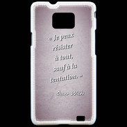 Coque Samsung Galaxy S2 Résister Rose Citation Oscar Wilde