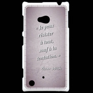 Coque Nokia Lumia 720 Résister Rose Citation Oscar Wilde