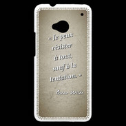 Coque HTC One Résister Sepia Citation Oscar Wilde