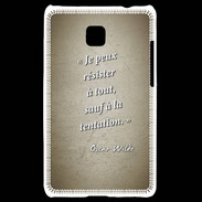 Coque LG Optimus L3 II Résister Sepia Citation Oscar Wilde