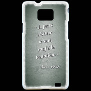 Coque Samsung Galaxy S2 Résister Vert Citation Oscar Wilde