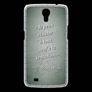 Coque Samsung Galaxy Mega Résister Vert Citation Oscar Wilde