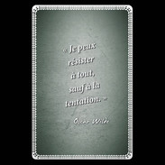 Etui carte bancaire Résister Vert Citation Oscar Wilde