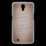 Coque Samsung Galaxy Mega Résister Rouge Citation Oscar Wilde