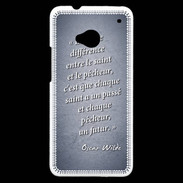 Coque HTC One Saint pêcheur Bleu Citation Oscar Wilde