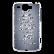 Coque HTC Wildfire G8 Saint pêcheur Bleu Citation Oscar Wilde