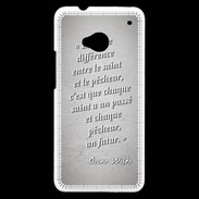 Coque HTC One Saint pêcheur Gris Citation Oscar Wilde