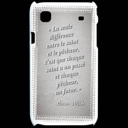 Coque Samsung Galaxy S Saint pêcheur Gris Citation Oscar Wilde