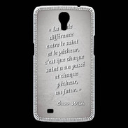 Coque Samsung Galaxy Mega Saint pêcheur Gris Citation Oscar Wilde