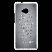 Coque HTC One Saint pêcheur Noir Citation Oscar Wilde
