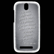 Coque HTC One SV Saint pêcheur Noir Citation Oscar Wilde