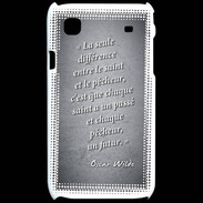 Coque Samsung Galaxy S Saint pêcheur Noir Citation Oscar Wilde