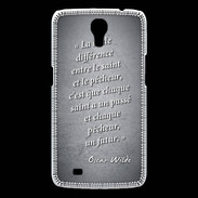 Coque Samsung Galaxy Mega Saint pêcheur Noir Citation Oscar Wilde