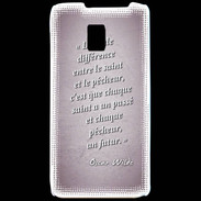 Coque LG P990 Saint pêcheur Rose Citation Oscar Wilde