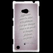 Coque Nokia Lumia 720 Saint pêcheur Rose Citation Oscar Wilde