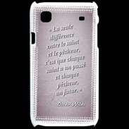 Coque Samsung Galaxy S Saint pêcheur Rose Citation Oscar Wilde