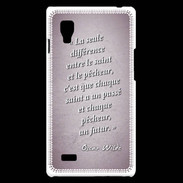 Coque LG Optimus L9 Saint pêcheur Rose Citation Oscar Wilde