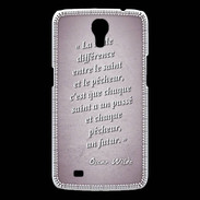 Coque Samsung Galaxy Mega Saint pêcheur Rose Citation Oscar Wilde