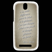 Coque HTC One SV Saint pêcheur Sepia Citation Oscar Wilde